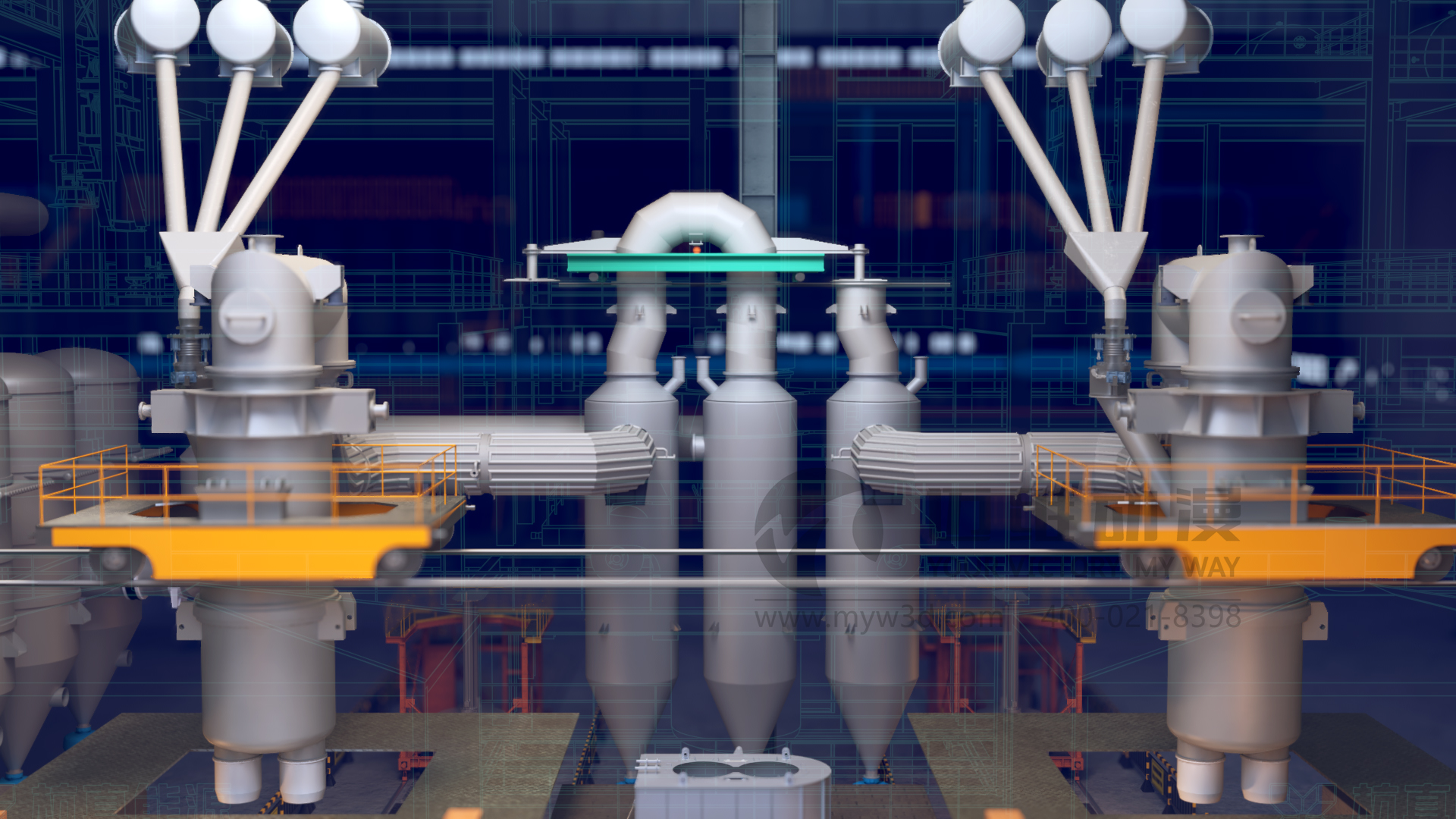 熔煉工藝流程三維動(dòng)畫(huà)展示(圖1)