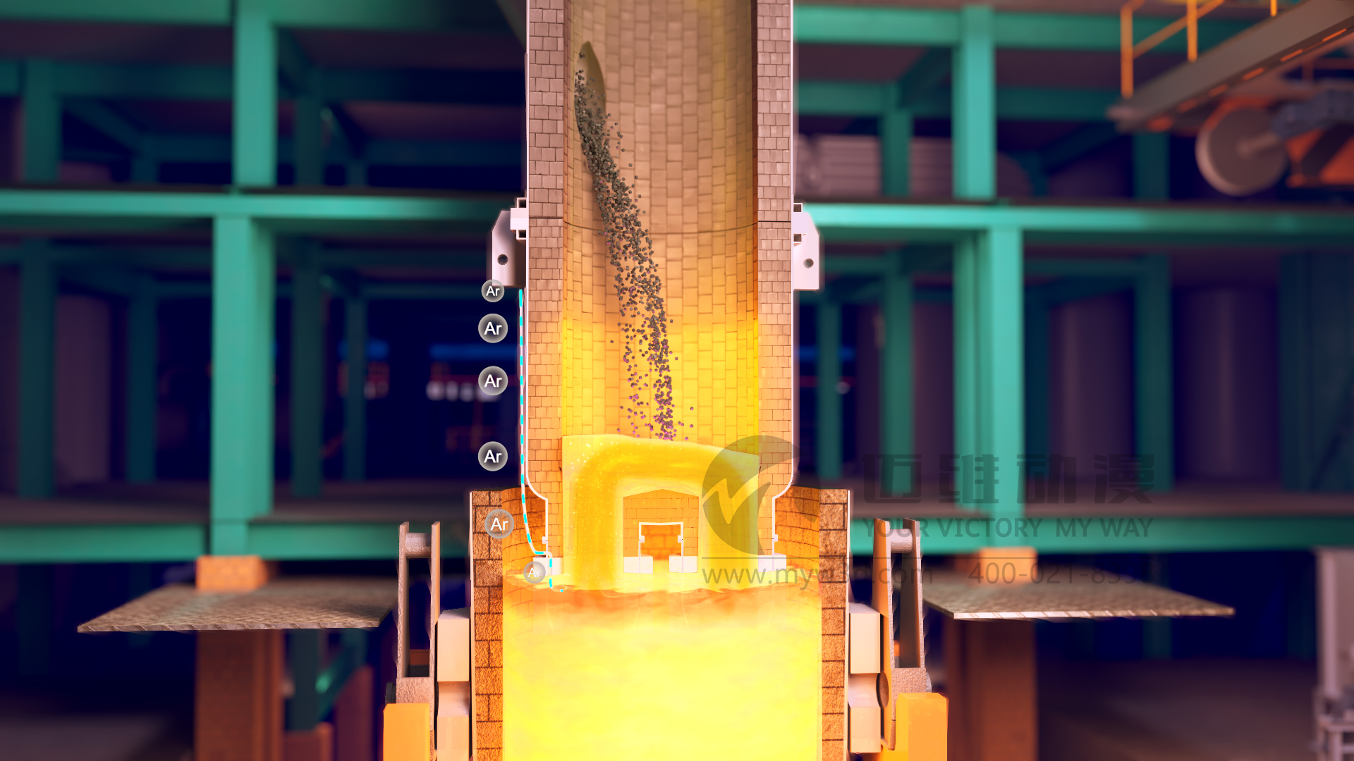 熔煉工藝流程三維動(dòng)畫(huà)展示(圖4)