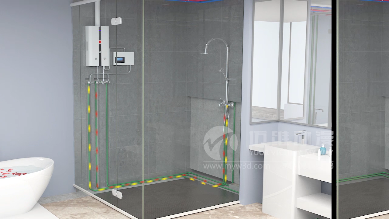 室內管道安裝三維動畫展示(圖2)