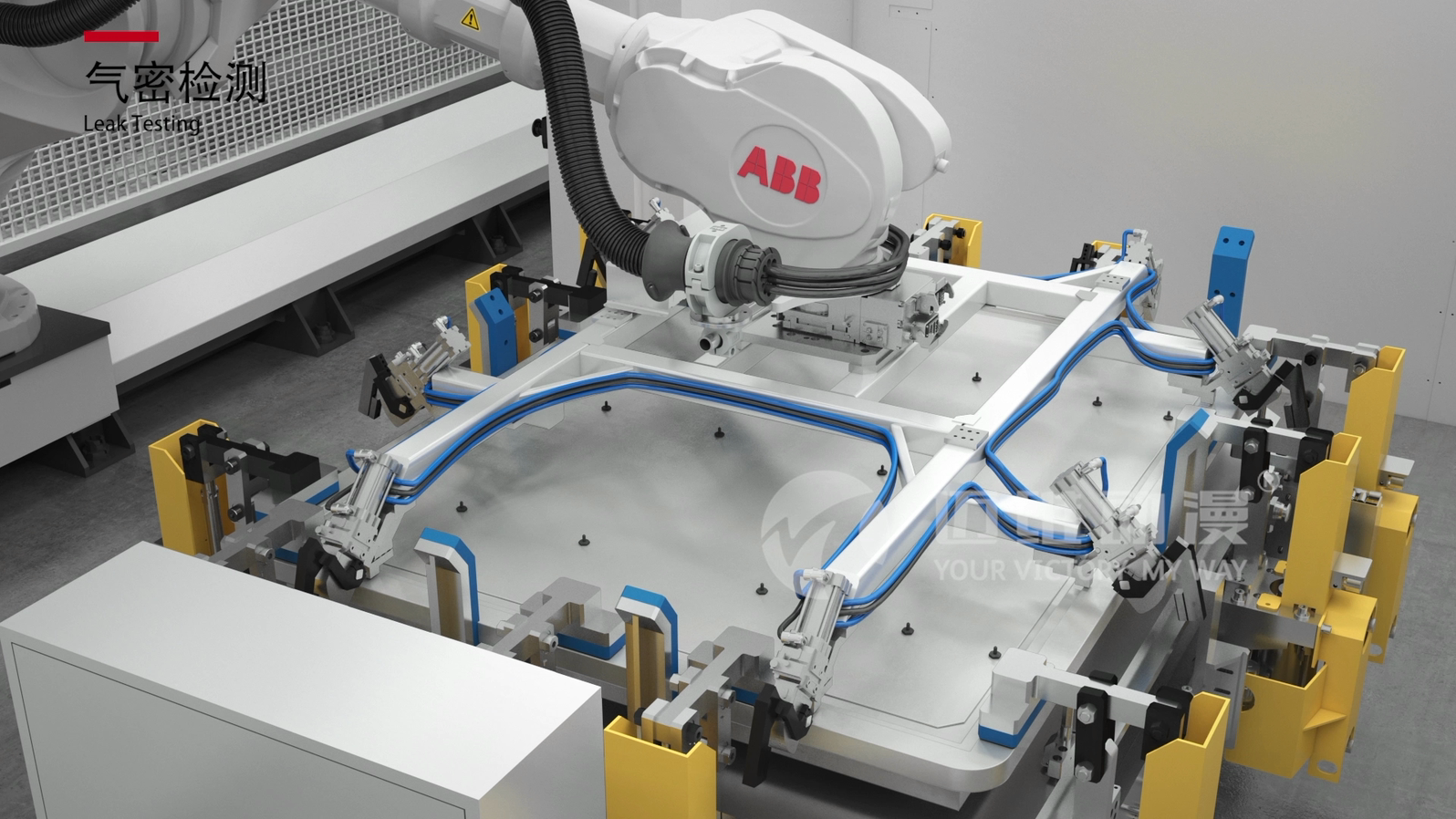 電池盒智能工藝線三維動畫展示(圖5) 電池盒智能工藝線三維動畫展示(圖5)