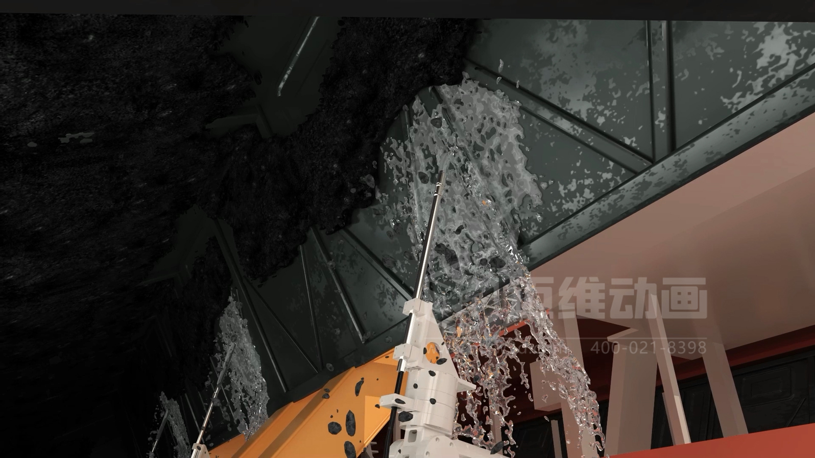 火車廂自動(dòng)化余料清洗三維動(dòng)畫展示(圖3) 火車廂自動(dòng)化余料清洗三維動(dòng)畫展示(圖3)