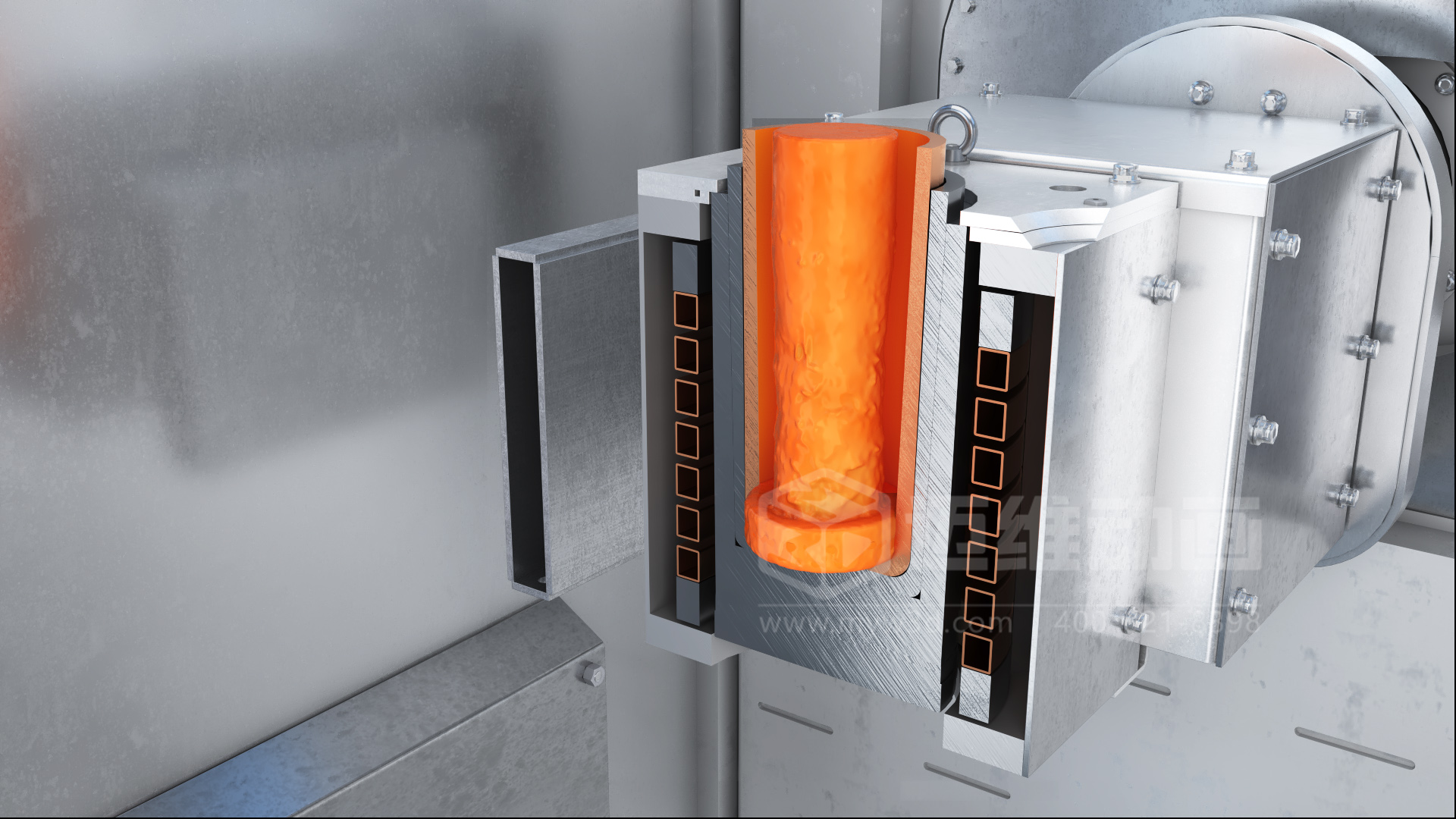 特鋼冶煉工藝-定向凝固三維動(dòng)畫(huà)展示(圖3) 特鋼冶煉工藝-定向凝固三維動(dòng)畫(huà)展示(圖3)