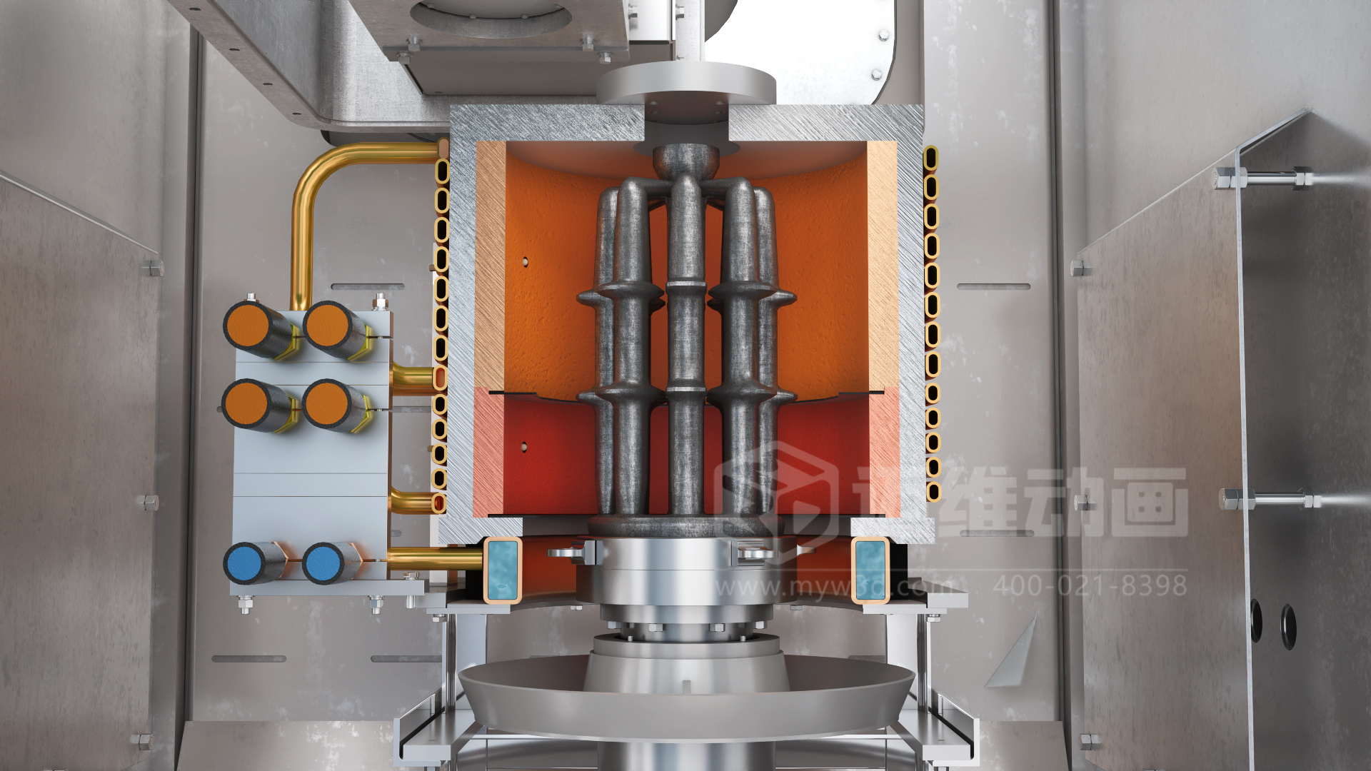 特鋼冶煉工藝-定向凝固三維動(dòng)畫(huà)展示(圖4) 特鋼冶煉工藝-定向凝固三維動(dòng)畫(huà)展示(圖4)