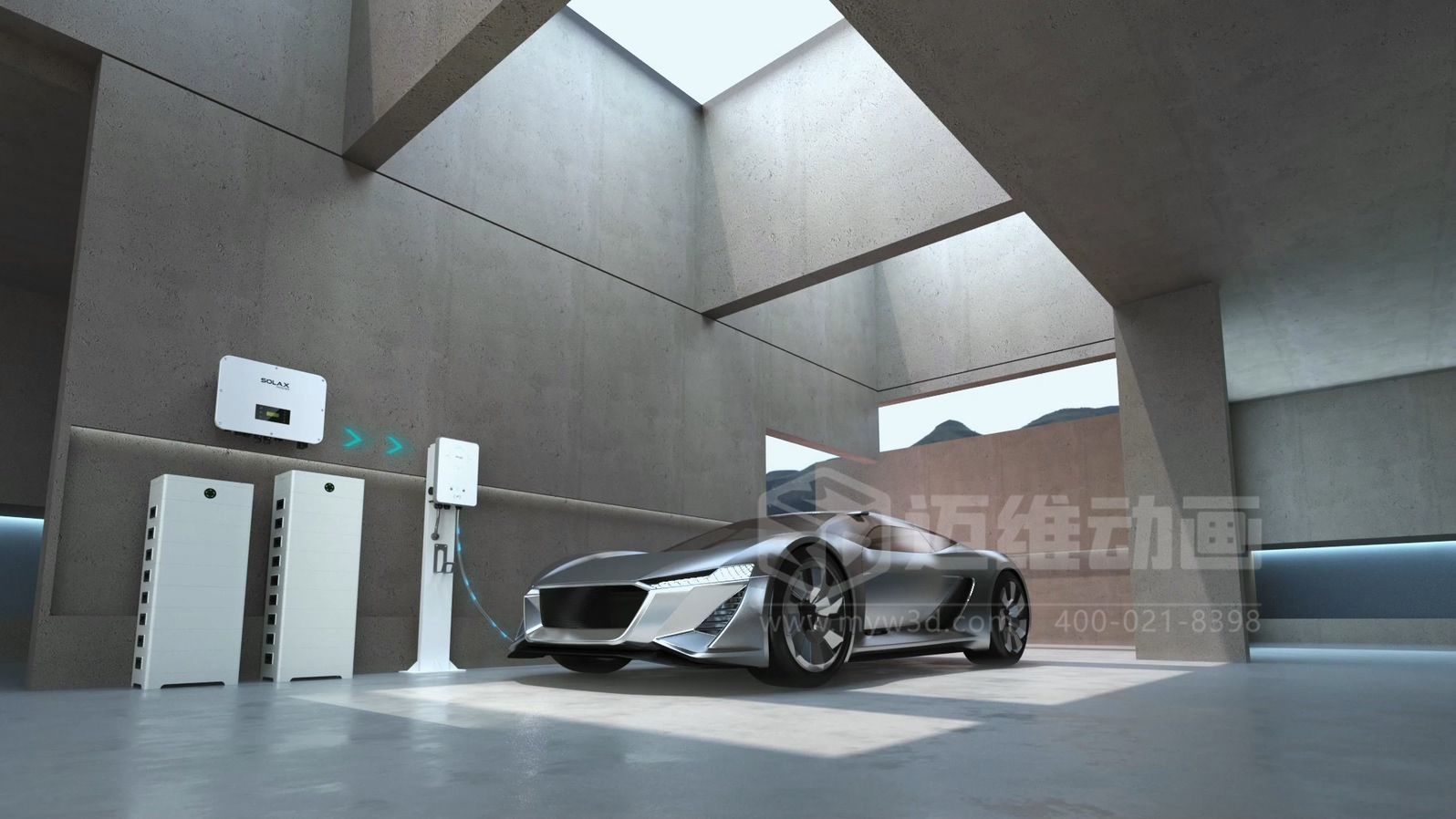 工商業(yè)儲能解決方案-三相混合儲能逆變器三維動畫展示(圖2)