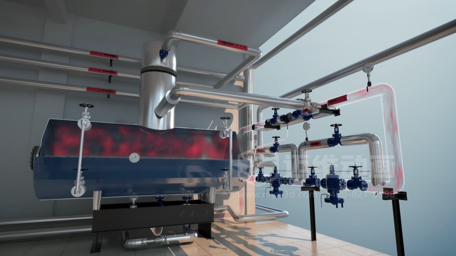 打破傳統(tǒng)展示壁壘！三維動(dòng)畫(huà)「拆解」鍋爐，低成本實(shí)現(xiàn)高成果演示(圖3)