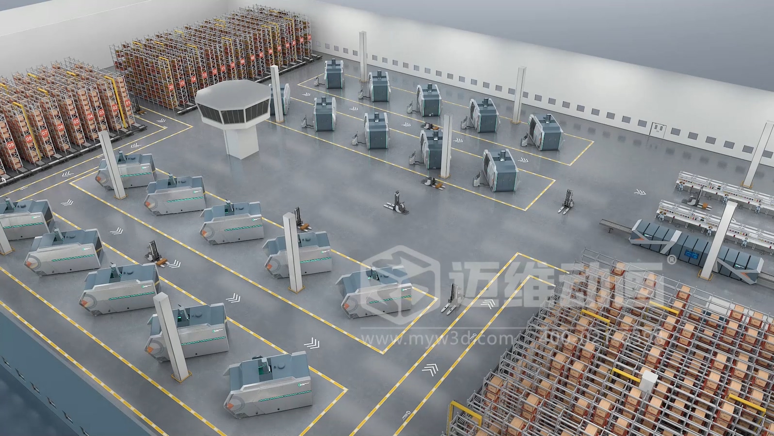 聯(lián)合智控超級(jí)工廠生產(chǎn)線(xiàn)三維動(dòng)畫(huà)(圖6)