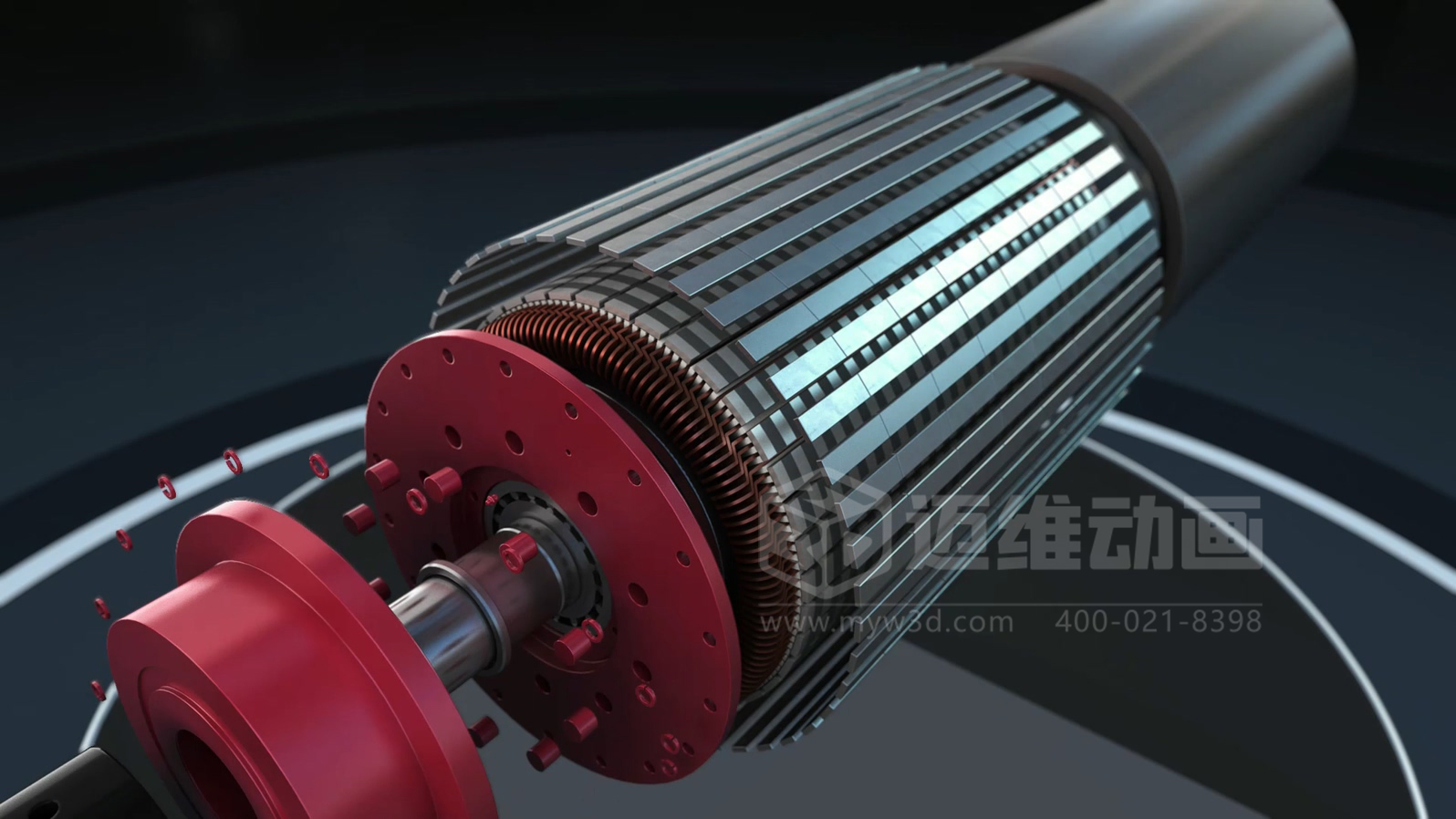 電機(jī)企業(yè)選型必看！三維動畫還原永磁直驅(qū)電機(jī)全場景表現(xiàn)：從結(jié)構(gòu)、效能到場景應(yīng)用，可視化看懂 “無齒輪驅(qū)動” 黑科技(圖2)
