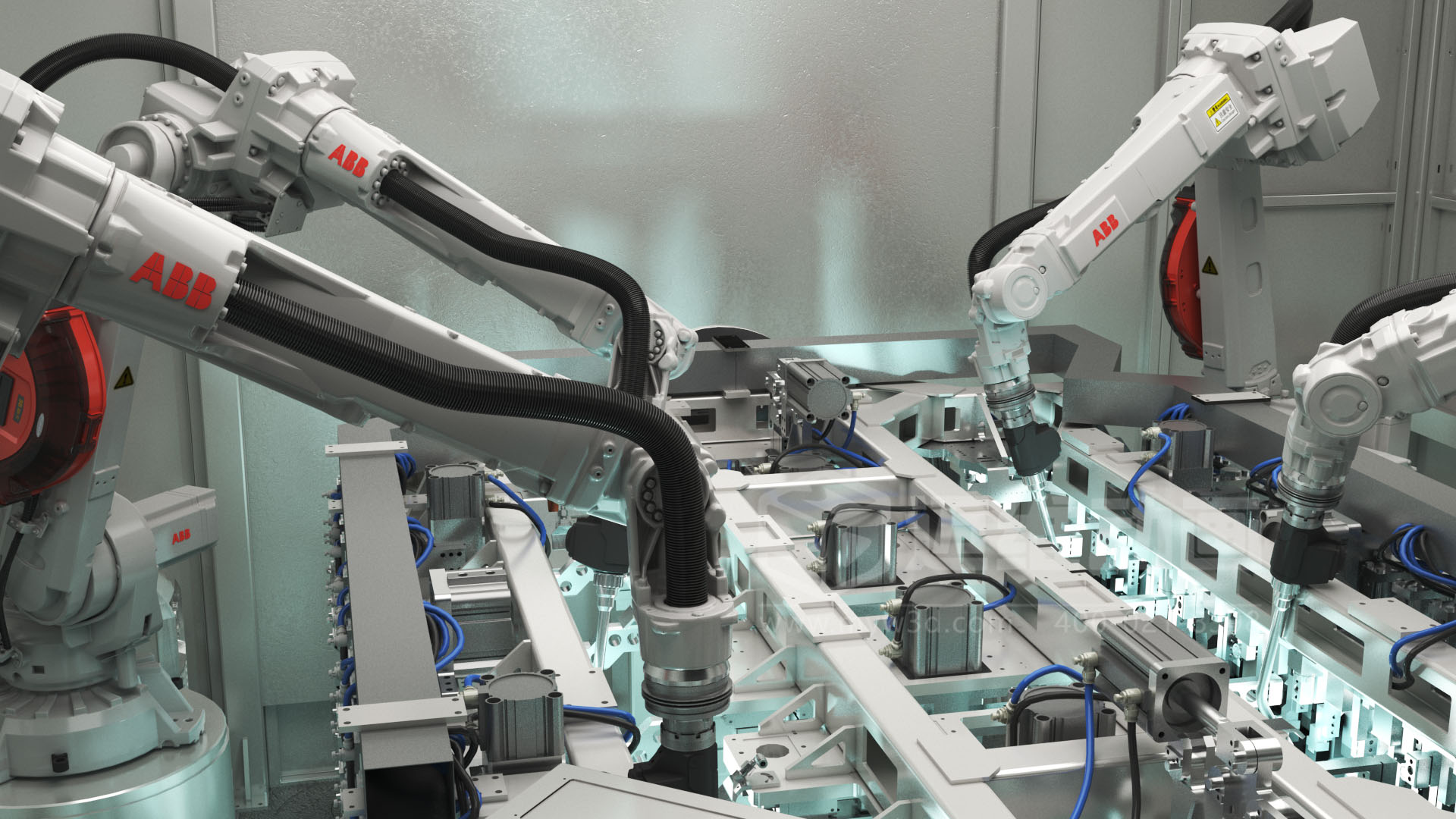 3D 動(dòng)畫透視新能源汽車自動(dòng)化產(chǎn)線！零部件流轉(zhuǎn)、精準(zhǔn)裝配全程可視化，一眼看懂硬核智造(圖2)