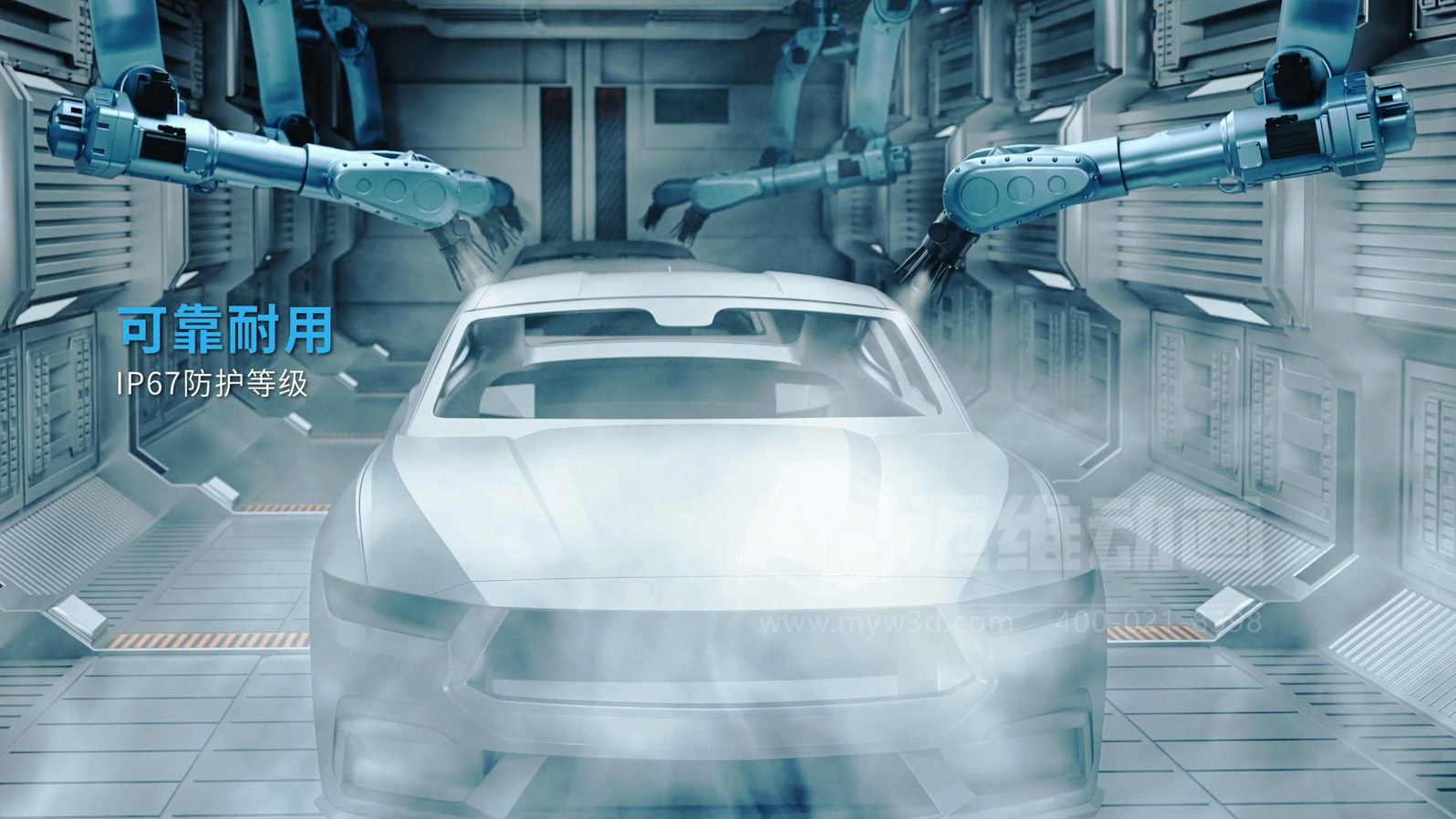 3D 動(dòng)畫透視新能源汽車自動(dòng)化產(chǎn)線！零部件流轉(zhuǎn)、精準(zhǔn)裝配全程可視化，一眼看懂硬核智造(圖6)