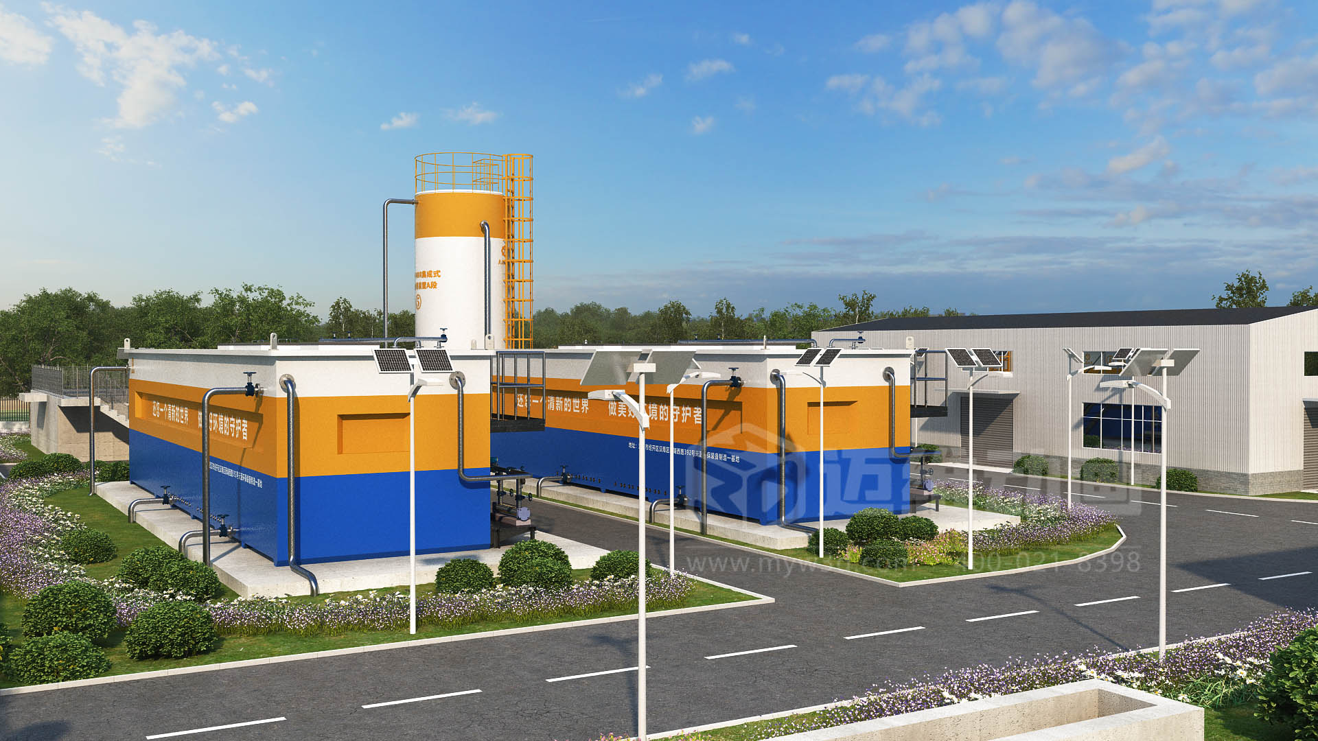 驚爆！三維動畫全方位展示鄉(xiāng)鎮(zhèn)污水一體化處理工藝，環(huán)保企業(yè)機遇來襲(圖2)