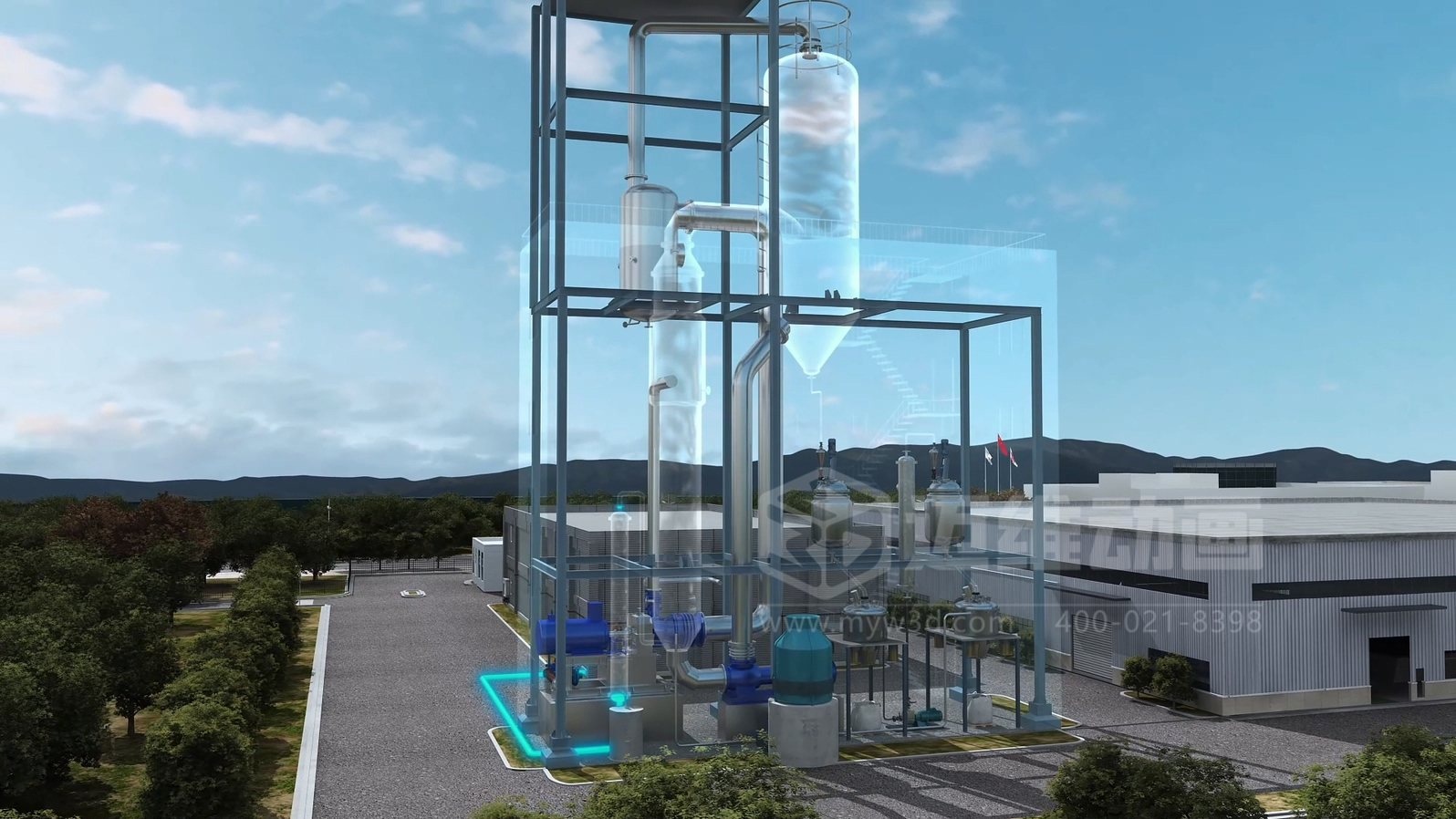 飛灰水洗資源化處理工藝三維動畫(圖9)