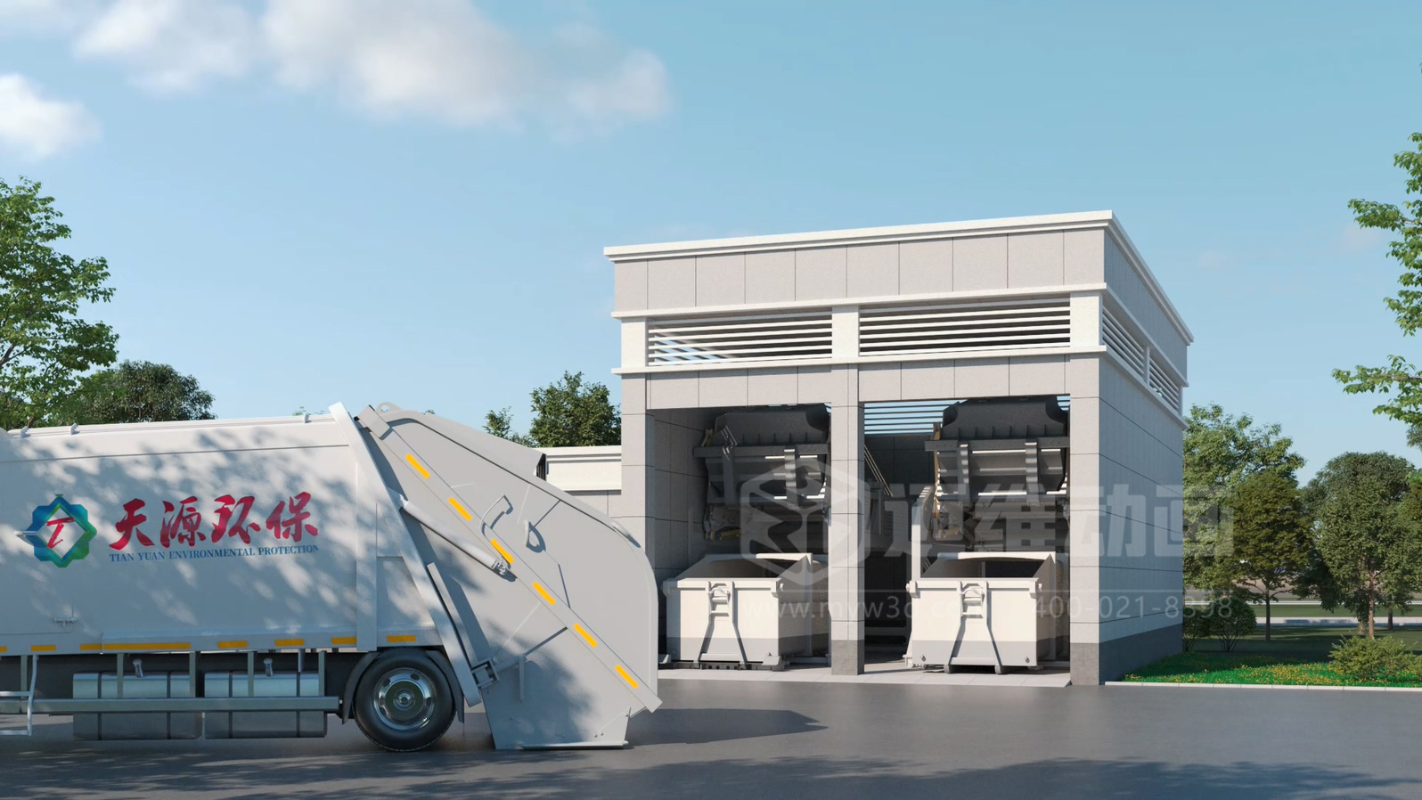 環(huán)衛(wèi)一體化處理工藝三維動(dòng)畫(圖9) 環(huán)衛(wèi)一體化處理工藝三維動(dòng)畫(圖9)