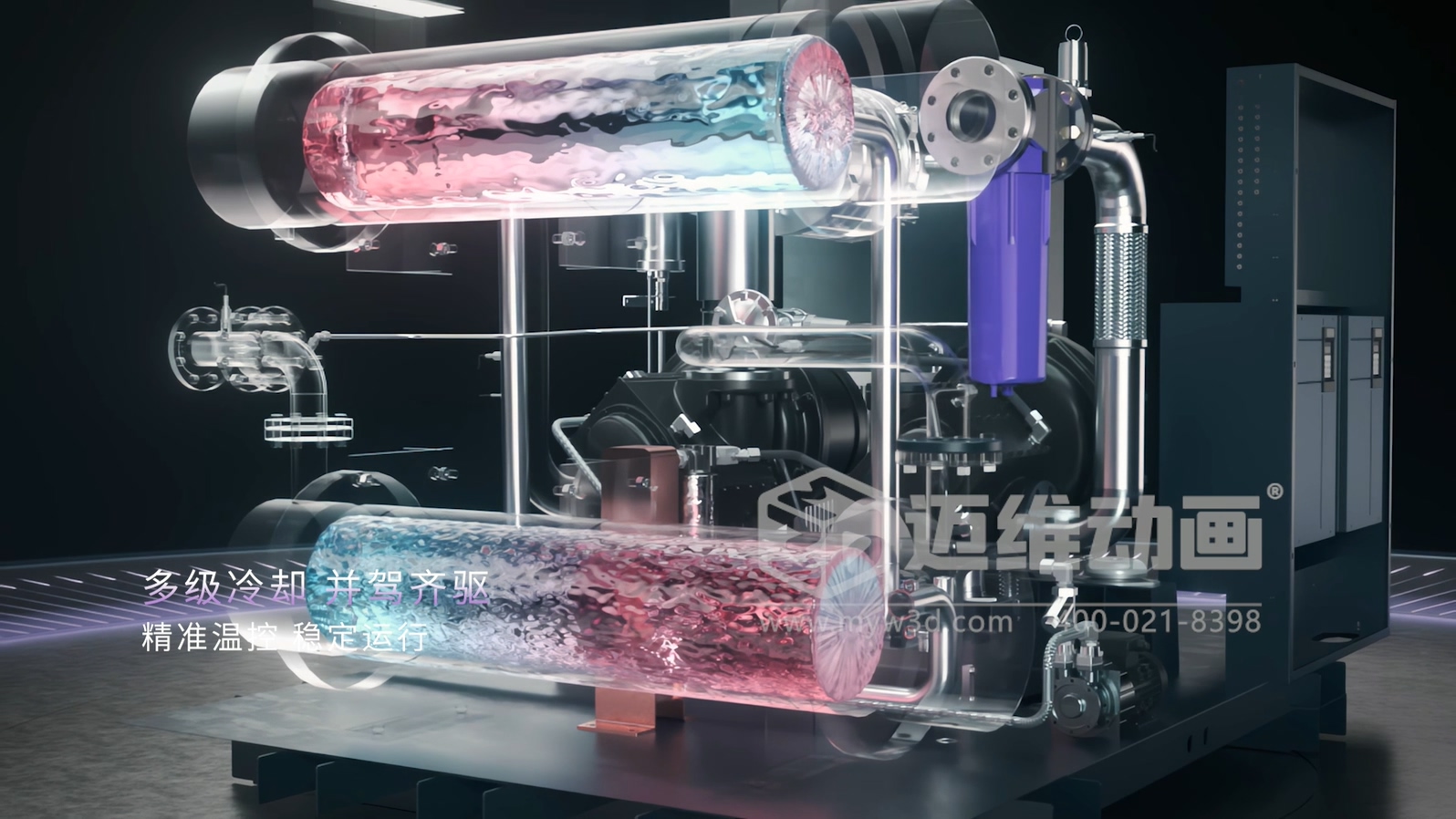 壓縮機(jī)工作原理講不清、方案展示不直觀？下一次行業(yè)展會(huì)，請(qǐng)帶上這份 “會(huì)動(dòng)” 的工業(yè)三維動(dòng)畫行業(yè)解決方案(圖1)