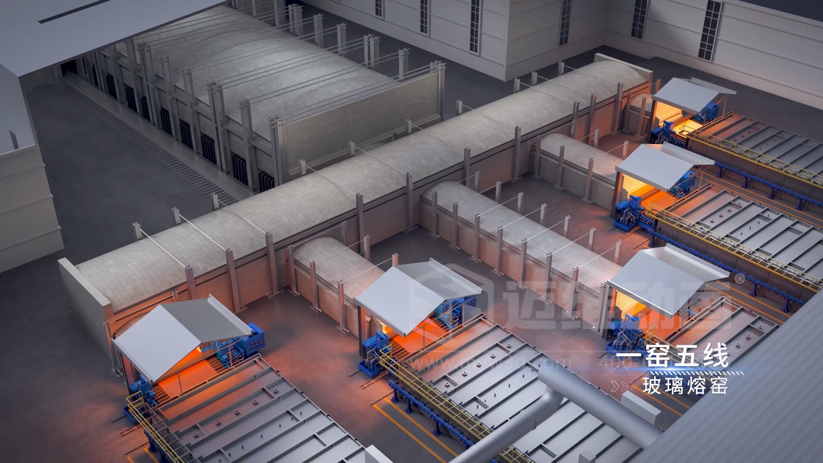 光伏玻璃生產(chǎn)線動畫：把1600℃的核心工藝，“燒”給客戶看(圖2)